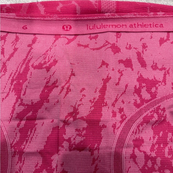 lululemon athletica, Size 6, pink camouflage, racerback tank top. - Picture 3 of 5